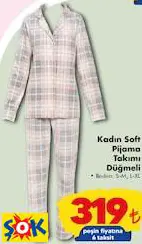 KADIN SOFT PİJAMA TAKIMI DÜĞMELİ KADIN SOFT PİJAMA TAKIMI DÜĞMELİ